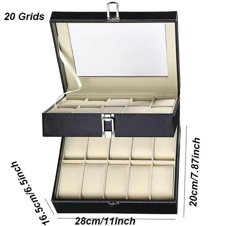 DELESYS 2/3/4/5/6/8/10/12 Slots PU Leather Watch Box Traditional Style Watch Storage Box Gift Watch Case With Lock - Simply Just Deals LLCDELESYS 2/3/4/5/6/8/10/12 Slots PU Leather Watch Box Traditional Style Watch Storage Box Gift Watch Case With Lock14193Beige2PositionsBeige 2 PositionsDELESYS 2/3/4/5/6/8/10/12 Slots PU Leather Watch Box Traditional Style Watch Storage Box Gift Watch Case With Lock