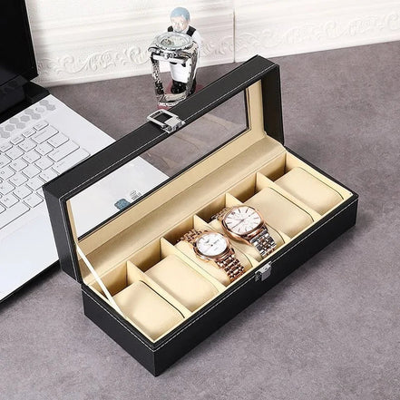 DELESYS 2/3/4/5/6/8/10/12 Slots PU Leather Watch Box Traditional Style Watch Storage Box Gift Watch Case With Lock - Simply Just Deals LLCDELESYS 2/3/4/5/6/8/10/12 Slots PU Leather Watch Box Traditional Style Watch Storage Box Gift Watch Case With Lock14193Beige2PositionsBeige 2 PositionsDELESYS 2/3/4/5/6/8/10/12 Slots PU Leather Watch Box Traditional Style Watch Storage Box Gift Watch Case With Lock