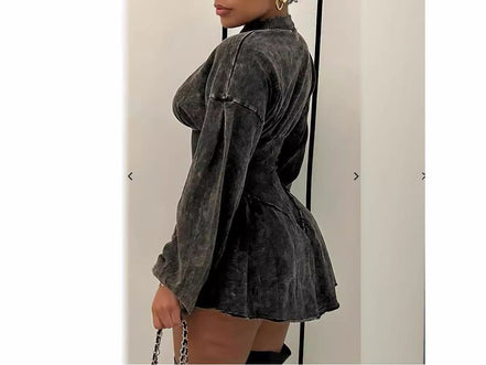 Digital Printing Gray Drawstring Slim - fit Design Sense Dress - Simply Just Deals LLCDigital Printing Gray Drawstring Slim - fit Design Sense Dress0CJLY252613501AZGraySDigital Printing Gray Drawstring Slim - fit Design Sense Dress