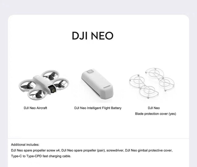 DJI Neo 4K Handheld Vlog aerial photography drone novice entry - level outdoor camping tourism AI intelligent tracking flight camera - Simply Just Deals LLCDJI Neo 4K Handheld Vlog aerial photography drone novice entry - level outdoor camping tourism AI intelligent tracking flight camera92D117C749DE4EF3AA96B9923D9EA163Standard versionOfficial standard configurationDJI Neo 4K Handheld Vlog aerial photography drone novice entry - level outdoor camping tourism AI intelligent tracking flight camera