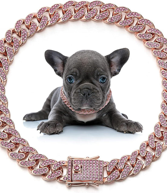 Dog Necklace Metal Cat Chain Pet Crystal Collar Jewelry Accessories For Small Medium Large Dogs Cats - Simply Just Deals LLCDog Necklace Metal Cat Chain Pet Crystal Collar Jewelry Accessories For Small Medium Large Dogs CatsCJGX207694319SHRose gold20cmDog Necklace Metal Cat Chain Pet Crystal Collar Jewelry Accessories For Small Medium Large Dogs Cats