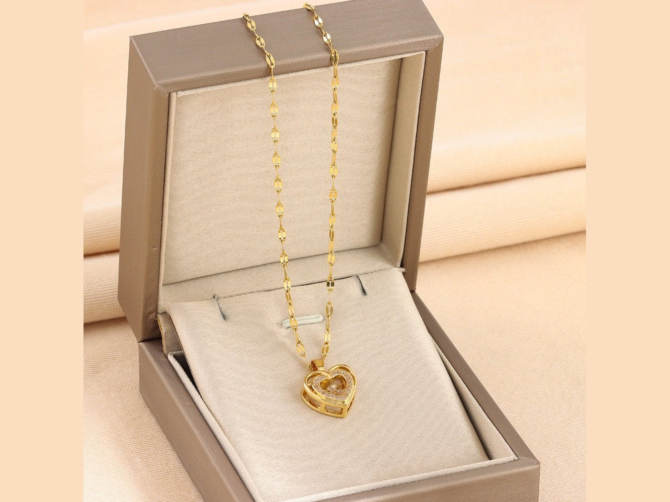 Double - layer Love Necklace With Rhinestones Titanium Steel Pendant Fashion Jewelry Woman Valentines Day Gift - Simply Just Deals LLCDouble - layer Love Necklace With Rhinestones Titanium Steel Pendant Fashion Jewelry Woman Valentines Day GiftCJLX191933701AZ8018 Smart LoveDouble - layer Love Necklace With Rhinestones Titanium Steel Pendant Fashion Jewelry Woman Valentines Day Gift