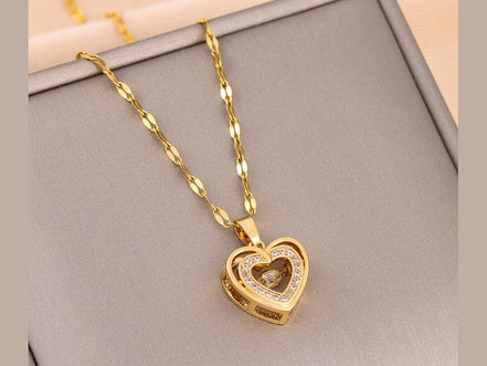 Double - layer Love Necklace With Rhinestones Titanium Steel Pendant Fashion Jewelry Woman Valentines Day Gift - Simply Just Deals LLCDouble - layer Love Necklace With Rhinestones Titanium Steel Pendant Fashion Jewelry Woman Valentines Day GiftCJLX191933701AZ8018 Smart LoveDouble - layer Love Necklace With Rhinestones Titanium Steel Pendant Fashion Jewelry Woman Valentines Day Gift