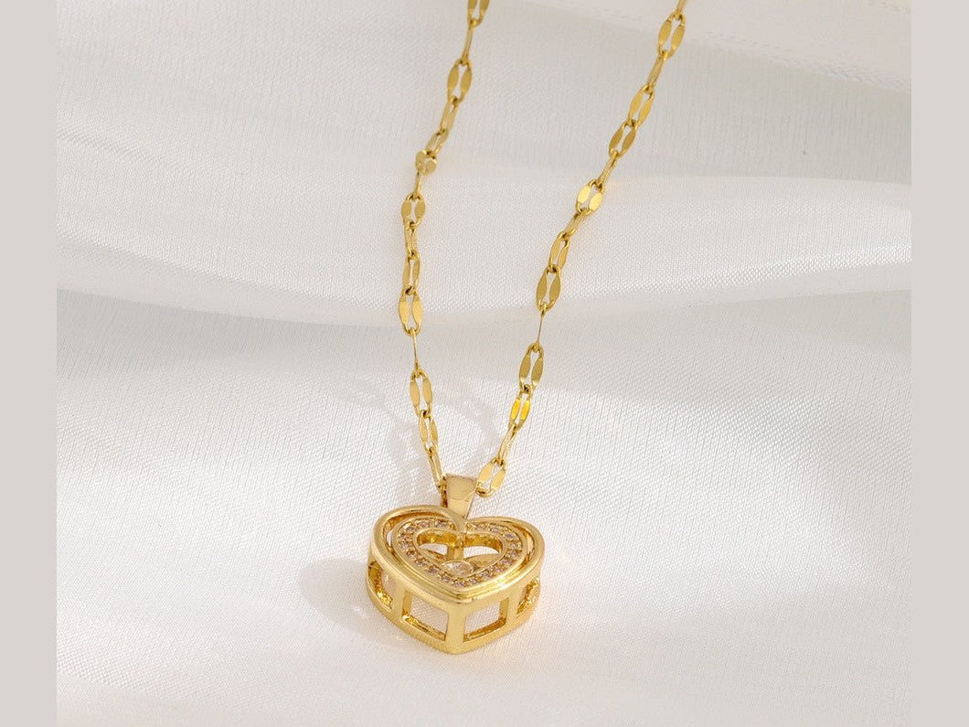 Double - layer Love Necklace With Rhinestones Titanium Steel Pendant Fashion Jewelry Woman Valentines Day Gift - Simply Just Deals LLCDouble - layer Love Necklace With Rhinestones Titanium Steel Pendant Fashion Jewelry Woman Valentines Day GiftCJLX191933701AZ8018 Smart LoveDouble - layer Love Necklace With Rhinestones Titanium Steel Pendant Fashion Jewelry Woman Valentines Day Gift