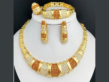Dubai Jewelry Set For Women 18K Gold Plated Luxury Necklace Earrings Bracelet And Ring Set Jewelry For Wedding Party Trending - Simply Just Deals LLCDubai Jewelry Set For Women 18K Gold Plated Luxury Necklace Earrings Bracelet And Ring Set Jewelry For Wedding Party Trending200001033:36118833Dubai Jewelry Set For Women 18K Gold Plated Luxury Necklace Earrings Bracelet And Ring Set Jewelry For Wedding Party Trending