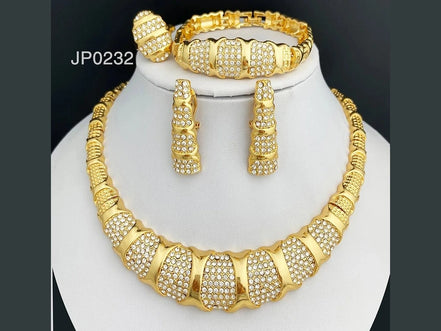 Dubai Jewelry Set For Women 18K Gold Plated Luxury Necklace Earrings Bracelet And Ring Set Jewelry For Wedding Party Trending - Simply Just Deals LLCDubai Jewelry Set For Women 18K Gold Plated Luxury Necklace Earrings Bracelet And Ring Set Jewelry For Wedding Party Trending200001033:36118011Dubai Jewelry Set For Women 18K Gold Plated Luxury Necklace Earrings Bracelet And Ring Set Jewelry For Wedding Party Trending