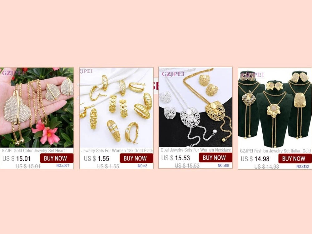 Dubai Jewelry Set For Women 18K Gold Plated Luxury Necklace Earrings Bracelet And Ring Set Jewelry For Wedding Party Trending - Simply Just Deals LLCDubai Jewelry Set For Women 18K Gold Plated Luxury Necklace Earrings Bracelet And Ring Set Jewelry For Wedding Party Trending200001033:36118833Dubai Jewelry Set For Women 18K Gold Plated Luxury Necklace Earrings Bracelet And Ring Set Jewelry For Wedding Party Trending