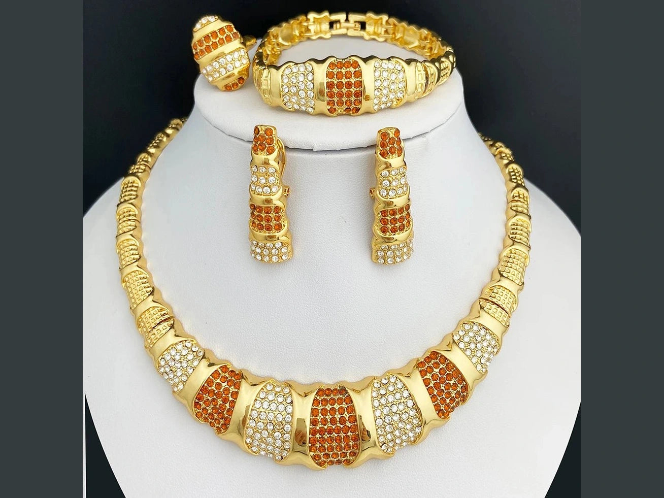 Dubai Jewelry Set For Women 18K Gold Plated Luxury Necklace Earrings Bracelet And Ring Set Jewelry For Wedding Party Trending - Simply Just Deals LLCDubai Jewelry Set For Women 18K Gold Plated Luxury Necklace Earrings Bracelet And Ring Set Jewelry For Wedding Party Trending200001033:36118833Dubai Jewelry Set For Women 18K Gold Plated Luxury Necklace Earrings Bracelet And Ring Set Jewelry For Wedding Party Trending