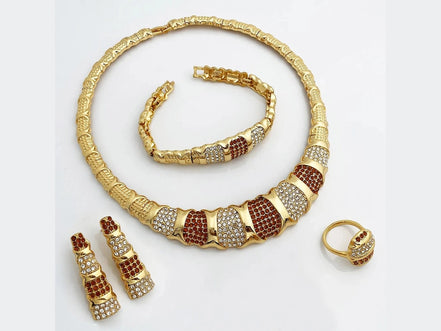 Dubai Jewelry Set For Women 18K Gold Plated Luxury Necklace Earrings Bracelet And Ring Set Jewelry For Wedding Party Trending - Simply Just Deals LLCDubai Jewelry Set For Women 18K Gold Plated Luxury Necklace Earrings Bracelet And Ring Set Jewelry For Wedding Party Trending200001033:36118833Dubai Jewelry Set For Women 18K Gold Plated Luxury Necklace Earrings Bracelet And Ring Set Jewelry For Wedding Party Trending