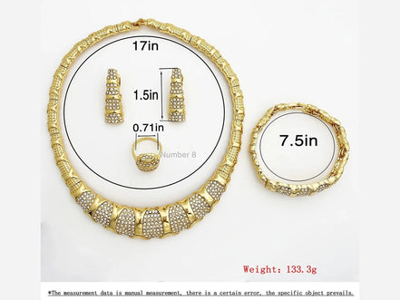 Dubai Jewelry Set For Women 18K Gold Plated Luxury Necklace Earrings Bracelet And Ring Set Jewelry For Wedding Party Trending - Simply Just Deals LLCDubai Jewelry Set For Women 18K Gold Plated Luxury Necklace Earrings Bracelet And Ring Set Jewelry For Wedding Party Trending200001033:36118833Dubai Jewelry Set For Women 18K Gold Plated Luxury Necklace Earrings Bracelet And Ring Set Jewelry For Wedding Party Trending