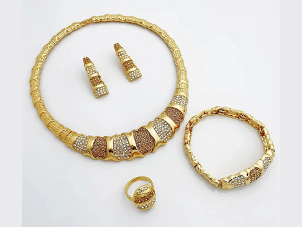 Dubai Jewelry Set For Women 18K Gold Plated Luxury Necklace Earrings Bracelet And Ring Set Jewelry For Wedding Party Trending - Simply Just Deals LLCDubai Jewelry Set For Women 18K Gold Plated Luxury Necklace Earrings Bracelet And Ring Set Jewelry For Wedding Party Trending200001033:36118833Dubai Jewelry Set For Women 18K Gold Plated Luxury Necklace Earrings Bracelet And Ring Set Jewelry For Wedding Party Trending