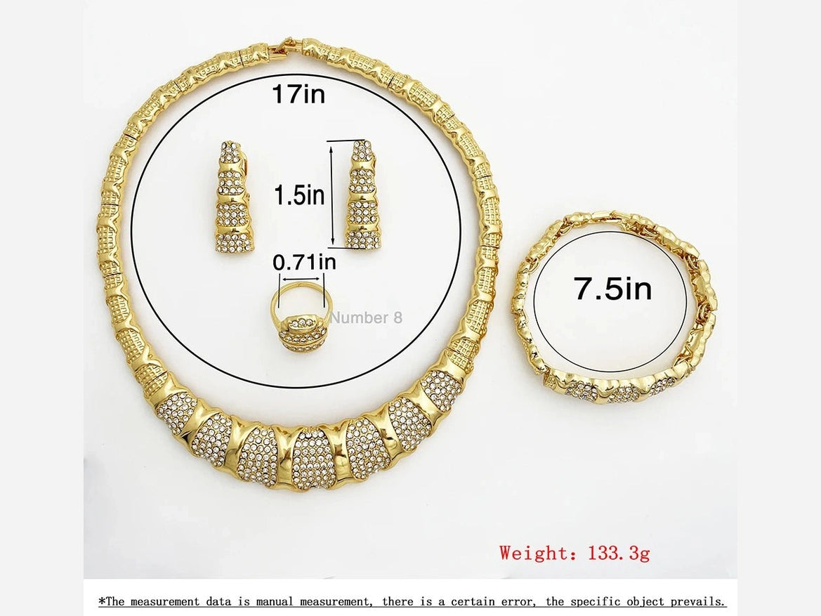 Dubai Jewelry Set For Women 18K Gold Plated Luxury Necklace Earrings Bracelet And Ring Set Jewelry For Wedding Party Trending - Simply Just Deals LLCDubai Jewelry Set For Women 18K Gold Plated Luxury Necklace Earrings Bracelet And Ring Set Jewelry For Wedding Party Trending200001033:36118833Dubai Jewelry Set For Women 18K Gold Plated Luxury Necklace Earrings Bracelet And Ring Set Jewelry For Wedding Party Trending