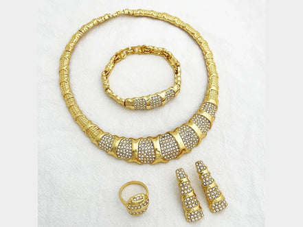 Dubai Jewelry Set For Women 18K Gold Plated Luxury Necklace Earrings Bracelet And Ring Set Jewelry For Wedding Party Trending - Simply Just Deals LLCDubai Jewelry Set For Women 18K Gold Plated Luxury Necklace Earrings Bracelet And Ring Set Jewelry For Wedding Party Trending200001033:36118833Dubai Jewelry Set For Women 18K Gold Plated Luxury Necklace Earrings Bracelet And Ring Set Jewelry For Wedding Party Trending