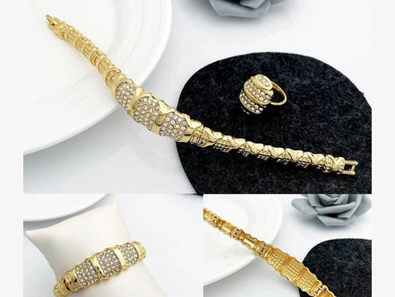 Dubai Jewelry Set For Women 18K Gold Plated Luxury Necklace Earrings Bracelet And Ring Set Jewelry For Wedding Party Trending - Simply Just Deals LLCDubai Jewelry Set For Women 18K Gold Plated Luxury Necklace Earrings Bracelet And Ring Set Jewelry For Wedding Party Trending200001033:36118833Dubai Jewelry Set For Women 18K Gold Plated Luxury Necklace Earrings Bracelet And Ring Set Jewelry For Wedding Party Trending