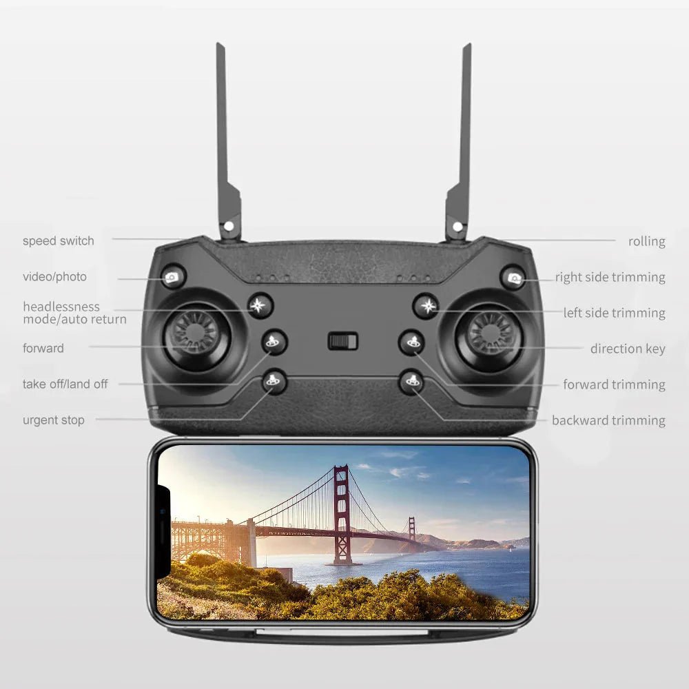 E88 Pro Foldable Quadcopter Drone - WIFI FPV, HD 4K Camera, Altitude Hold - Simply Just Deals LLCE88 Pro Foldable Quadcopter Drone - WIFI FPV, HD 4K Camera, Altitude Hold42275259482181Black4K 1B (10)E88 Pro Foldable Quadcopter Drone - WIFI FPV, HD 4K Camera, Altitude Hold