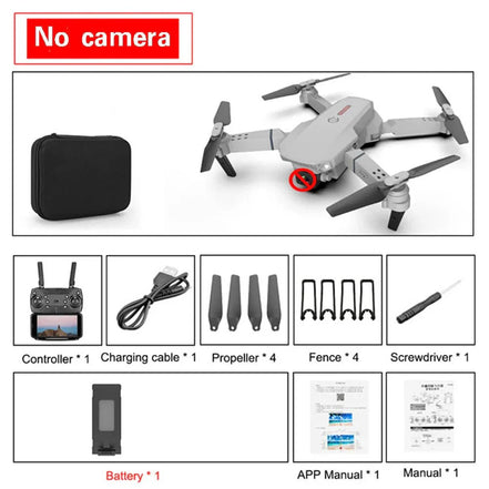 E88 Pro Foldable Quadcopter Drone - WIFI FPV, HD 4K Camera, Altitude Hold - Simply Just Deals LLCE88 Pro Foldable Quadcopter Drone - WIFI FPV, HD 4K Camera, Altitude Hold42275259613253BlackNo CameraE88 Pro Foldable Quadcopter Drone - WIFI FPV, HD 4K Camera, Altitude Hold