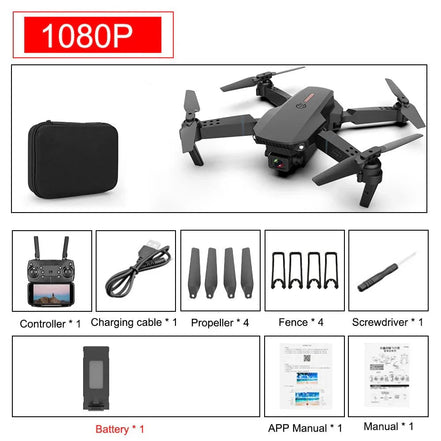 E88 Pro Foldable Quadcopter Drone - WIFI FPV, HD 4K Camera, Altitude Hold - Simply Just Deals LLCE88 Pro Foldable Quadcopter Drone - WIFI FPV, HD 4K Camera, Altitude Hold42275259646021Black1080P 1B (193)E88 Pro Foldable Quadcopter Drone - WIFI FPV, HD 4K Camera, Altitude Hold