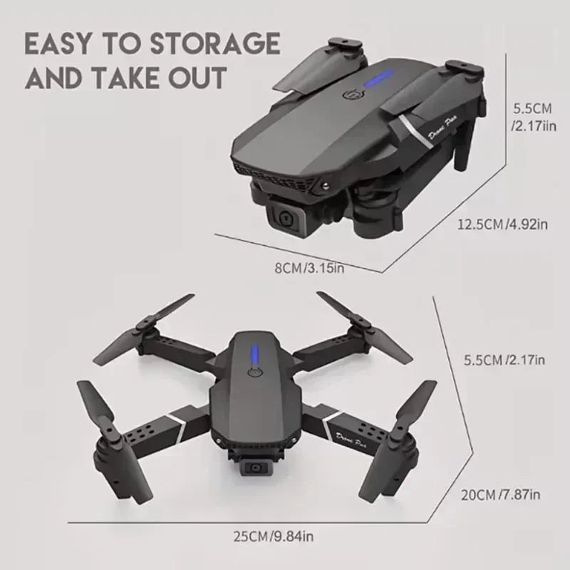 E88 Pro WiFi FPV Drone. Wide - angle HD 4K/1080P camera, height hold, foldable. Ideal RC quadcopter toy for Christmas boys gift. - Simply Just Deals LLCE88 Pro WiFi FPV Drone. Wide - angle HD 4K/1080P camera, height hold, foldable. Ideal RC quadcopter toy for Christmas boys gift.14175gray-single-4Kgray - single - 4KE88 Pro WiFi FPV Drone. Wide - angle HD 4K/1080P camera, height hold, foldable. Ideal RC quadcopter toy for Christmas boys gift.