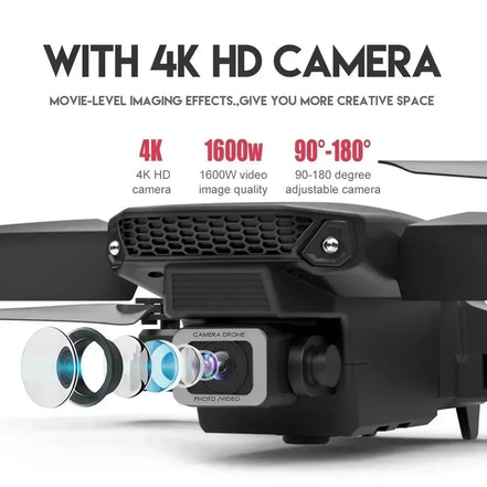 E88 Pro WiFi FPV Drone. Wide - angle HD 4K/1080P camera, height hold, foldable. Ideal RC quadcopter toy for Christmas boys gift. - Simply Just Deals LLCE88 Pro WiFi FPV Drone. Wide - angle HD 4K/1080P camera, height hold, foldable. Ideal RC quadcopter toy for Christmas boys gift.14175gray-single-4Kgray - single - 4KE88 Pro WiFi FPV Drone. Wide - angle HD 4K/1080P camera, height hold, foldable. Ideal RC quadcopter toy for Christmas boys gift.