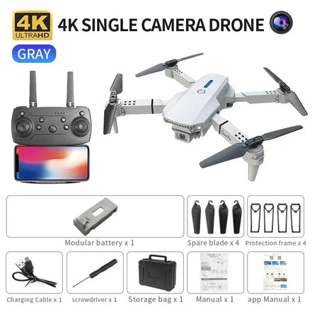 E88 Pro WiFi FPV Drone. Wide - angle HD 4K/1080P camera, height hold, foldable. Ideal RC quadcopter toy for Christmas boys gift. - Simply Just Deals LLCE88 Pro WiFi FPV Drone. Wide - angle HD 4K/1080P camera, height hold, foldable. Ideal RC quadcopter toy for Christmas boys gift.14175gray-single-4Kgray - single - 4KE88 Pro WiFi FPV Drone. Wide - angle HD 4K/1080P camera, height hold, foldable. Ideal RC quadcopter toy for Christmas boys gift.