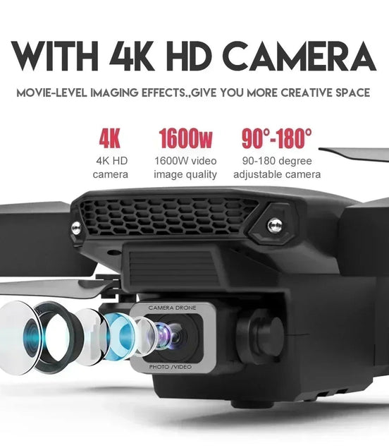 E88 Pro WiFi FPV Drone. Wide - angle HD 4K/1080P camera, height hold, foldable. Ideal RC quadcopter toy for Christmas boys gift. - Simply Just Deals LLCE88 Pro WiFi FPV Drone. Wide - angle HD 4K/1080P camera, height hold, foldable. Ideal RC quadcopter toy for Christmas boys gift.14175gray-single-4Kgray - single - 4KE88 Pro WiFi FPV Drone. Wide - angle HD 4K/1080P camera, height hold, foldable. Ideal RC quadcopter toy for Christmas boys gift.