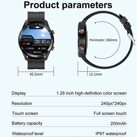 ECG+PPG Bluetooth Call Smart Watch Men Laser Health Blood Pressure Fitnes Sports Watches Man Sports Waterproof Smartwatch+Box - Simply Just Deals LLCECG+PPG Bluetooth Call Smart Watch Men Laser Health Blood Pressure Fitnes Sports Watches Man Sports Waterproof Smartwatch+Box141202beltblackbelt blackECG+PPG Bluetooth Call Smart Watch Men Laser Health Blood Pressure Fitnes Sports Watches Man Sports Waterproof Smartwatch+Box