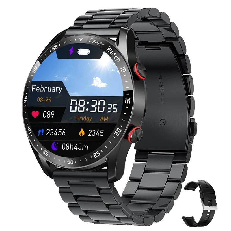 ECG+PPG Bluetooth Call Smart Watch Men Laser Health Blood Pressure Fitnes Sports Watches Man Sports Waterproof Smartwatch+Box - Simply Just Deals LLCECG+PPG Bluetooth Call Smart Watch Men Laser Health Blood Pressure Fitnes Sports Watches Man Sports Waterproof Smartwatch+Box141202beltblackbelt blackECG+PPG Bluetooth Call Smart Watch Men Laser Health Blood Pressure Fitnes Sports Watches Man Sports Waterproof Smartwatch+Box