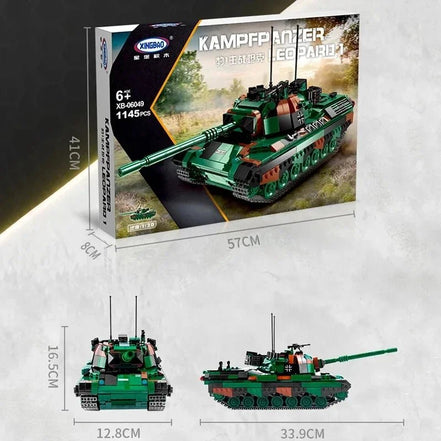Educational Germany WW2 Leopard 1 Main Station Tank Model Military Armored Car Series DIY Toys Building Blocks Gift for Boys - Simply Just Deals LLCEducational Germany WW2 Leopard 1 Main Station Tank Model Military Armored Car Series DIY Toys Building Blocks Gift for Boys5bacef3c-9a91-4653-b954-deea41e41dc106049Educational Germany WW2 Leopard 1 Main Station Tank Model Military Armored Car Series DIY Toys Building Blocks Gift for Boys