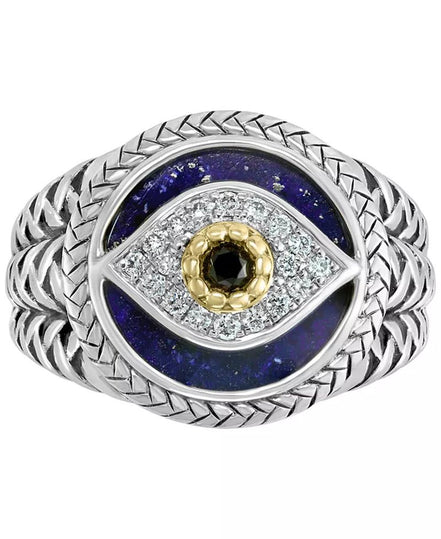 EFFYÂ® Men'S Multi - Gemstone & Diamond (1/10 Ct. T.W.) Evil Eye Ring in Sterling Silver & 14K Gold - Simply Just Deals LLCEFFYÂ® Men'S Multi - Gemstone & Diamond (1/10 Ct. T.W.) Evil Eye Ring in Sterling Silver & 14K Gold22711a9c-9779-474b-9346-3139722ece45Silver10EFFYÂ® Men'S Multi - Gemstone & Diamond (1/10 Ct. T.W.) Evil Eye Ring in Sterling Silver & 14K Gold