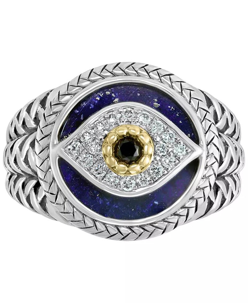 EFFYÂ® Men'S Multi - Gemstone & Diamond (1/10 Ct. T.W.) Evil Eye Ring in Sterling Silver & 14K Gold - Simply Just Deals LLCEFFYÂ® Men'S Multi - Gemstone & Diamond (1/10 Ct. T.W.) Evil Eye Ring in Sterling Silver & 14K Gold22711a9c-9779-474b-9346-3139722ece45Silver10EFFYÂ® Men'S Multi - Gemstone & Diamond (1/10 Ct. T.W.) Evil Eye Ring in Sterling Silver & 14K Gold