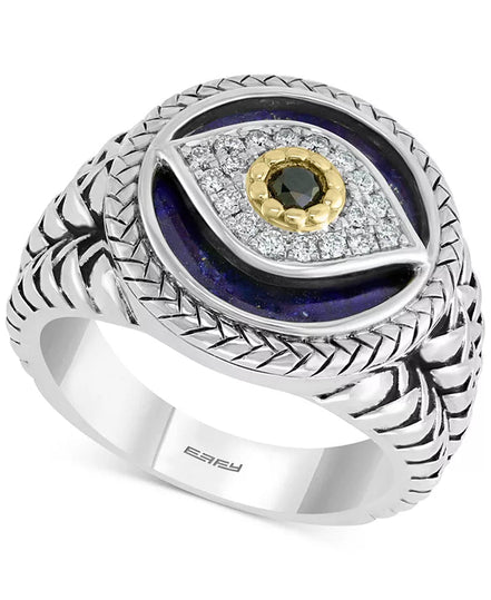 EFFYÂ® Men'S Multi - Gemstone & Diamond (1/10 Ct. T.W.) Evil Eye Ring in Sterling Silver & 14K Gold - Simply Just Deals LLCEFFYÂ® Men'S Multi - Gemstone & Diamond (1/10 Ct. T.W.) Evil Eye Ring in Sterling Silver & 14K Gold22711a9c-9779-474b-9346-3139722ece45Silver10EFFYÂ® Men'S Multi - Gemstone & Diamond (1/10 Ct. T.W.) Evil Eye Ring in Sterling Silver & 14K Gold