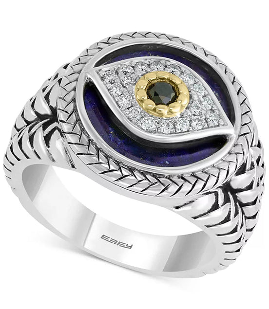 EFFYÂ® Men'S Multi - Gemstone & Diamond (1/10 Ct. T.W.) Evil Eye Ring in Sterling Silver & 14K Gold - Simply Just Deals LLCEFFYÂ® Men'S Multi - Gemstone & Diamond (1/10 Ct. T.W.) Evil Eye Ring in Sterling Silver & 14K Gold22711a9c-9779-474b-9346-3139722ece45Silver10EFFYÂ® Men'S Multi - Gemstone & Diamond (1/10 Ct. T.W.) Evil Eye Ring in Sterling Silver & 14K Gold