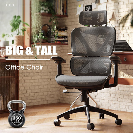 Ergonomic Office Chair, Big and Tall Mesh Chair with Lumbar Support, 3D Armrest - 215° Rotation, Adjustable Headrest & Soft Seat, Durable Desk Chair 350LBS for Work Gaming Computer,Grey - Simply Just Deals LLCErgonomic Office Chair, Big and Tall Mesh Chair with Lumbar Support, 3D Armrest - 215° Rotation, Adjustable Headrest & Soft Seat, Durable Desk Chair 350LBS for Work Gaming Computer,Greyc46314ed-3bcc-4ef9-98de-778721039a4bGrey215° Rotating 3D ArmrestErgonomic Office Chair, Big and Tall Mesh 