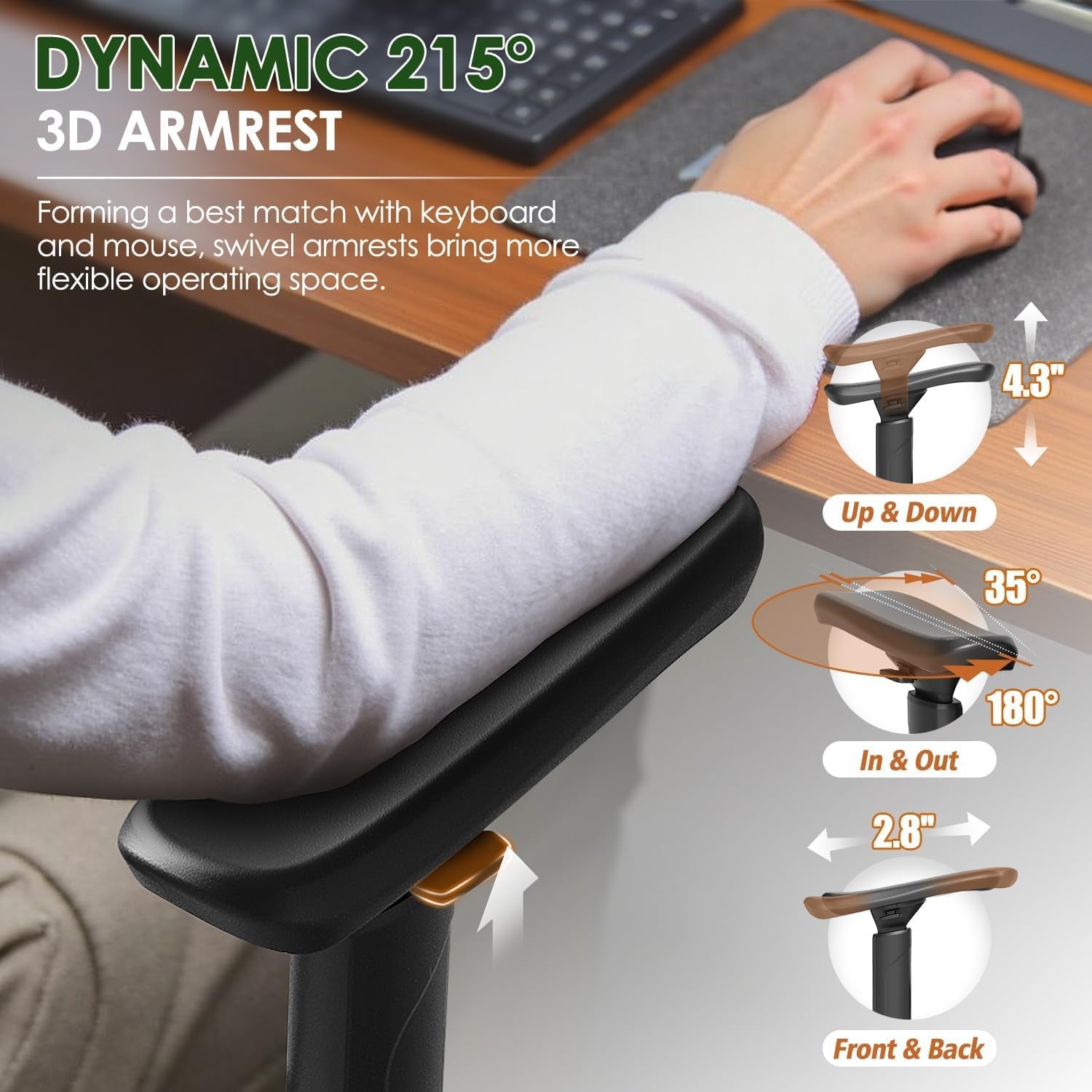 Ergonomic Office Chair, Big and Tall Mesh Chair with Lumbar Support, 3D Armrest - 215° Rotation, Adjustable Headrest & Soft Seat, Durable Desk Chair 350LBS for Work Gaming Computer,Grey - Simply Just Deals LLCErgonomic Office Chair, Big and Tall Mesh Chair with Lumbar Support, 3D Armrest - 215° Rotation, Adjustable Headrest & Soft Seat, Durable Desk Chair 350LBS for Work Gaming Computer,Greyc46314ed-3bcc-4ef9-98de-778721039a4bGrey215° Rotating 3D ArmrestErgonomic Office Chair, Big and Tall Mesh 