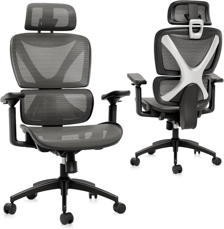 Ergonomic Office Chair, Big and Tall Mesh Chair with Lumbar Support, 3D Armrest - 215° Rotation, Adjustable Headrest & Soft Seat, Durable Desk Chair 350LBS for Work Gaming Computer,Grey - Simply Just Deals LLCErgonomic Office Chair, Big and Tall Mesh Chair with Lumbar Support, 3D Armrest - 215° Rotation, Adjustable Headrest & Soft Seat, Durable Desk Chair 350LBS for Work Gaming Computer,Greyc46314ed-3bcc-4ef9-98de-778721039a4bGrey215° Rotating 3D ArmrestErgonomic Office Chair, Big and Tall Mesh 