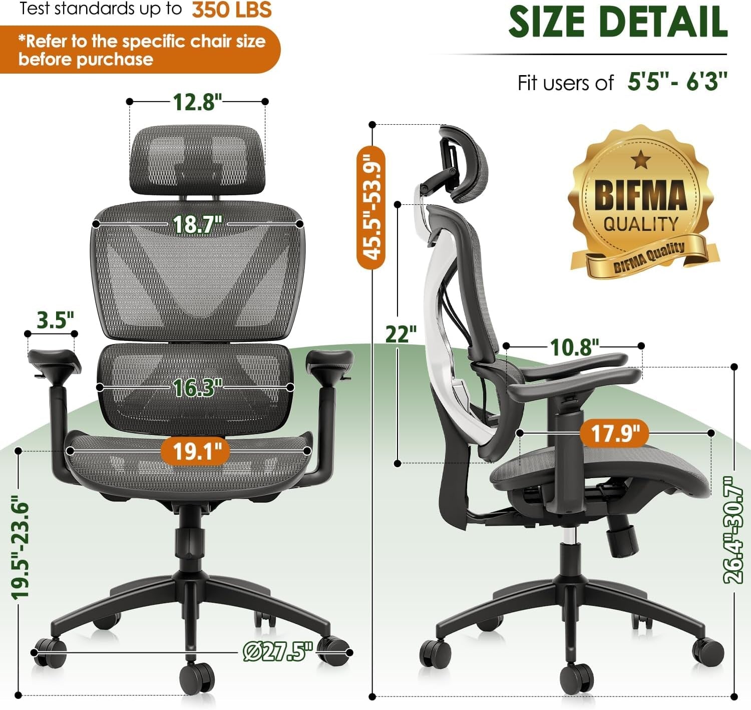 Ergonomic Office Chair, Big and Tall Mesh Chair with Lumbar Support, 3D Armrest - 215° Rotation, Adjustable Headrest & Soft Seat, Durable Desk Chair 350LBS for Work Gaming Computer,Grey - Simply Just Deals LLCErgonomic Office Chair, Big and Tall Mesh Chair with Lumbar Support, 3D Armrest - 215° Rotation, Adjustable Headrest & Soft Seat, Durable Desk Chair 350LBS for Work Gaming Computer,Greyc46314ed-3bcc-4ef9-98de-778721039a4bGrey215° Rotating 3D ArmrestErgonomic Office Chair, Big and Tall Mesh 