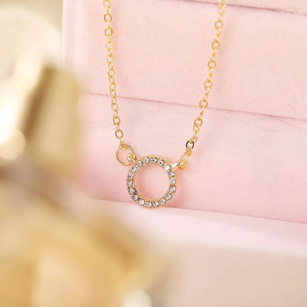 Fashion Trend Elegant Jewelry Simple Crystal Circle Pendant Necklace Golden Color Unquie Women Necklace Party Gift Wholesale - Simply Just Deals LLCFashion Trend Elegant Jewelry Simple Crystal Circle Pendant Necklace Golden Color Unquie Women Necklace Party Gift Wholesale200001034:201447815Gold EarringsGold EarringsFashion Trend Elegant Jewelry Simple Crystal Circle Pendant Necklace Golden Color Unquie Women Necklace Party Gift Wholesale