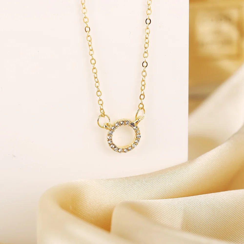 Fashion Trend Elegant Jewelry Simple Crystal Circle Pendant Necklace Golden Color Unquie Women Necklace Party Gift Wholesale - Simply Just Deals LLCFashion Trend Elegant Jewelry Simple Crystal Circle Pendant Necklace Golden Color Unquie Women Necklace Party Gift Wholesale200001034:201447815Gold EarringsGold EarringsFashion Trend Elegant Jewelry Simple Crystal Circle Pendant Necklace Golden Color Unquie Women Necklace Party Gift Wholesale