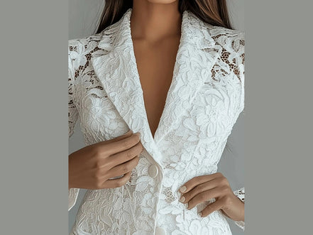 Floral Pattern Lace Single - Breasted Blazer - Simply Just Deals LLCFloral Pattern Lace Single - Breasted Blazer100100141538636WhiteS3eaf29bd - cb0b - 4fdf - 8d65 - 34bfc9974b2d - Max - Origin