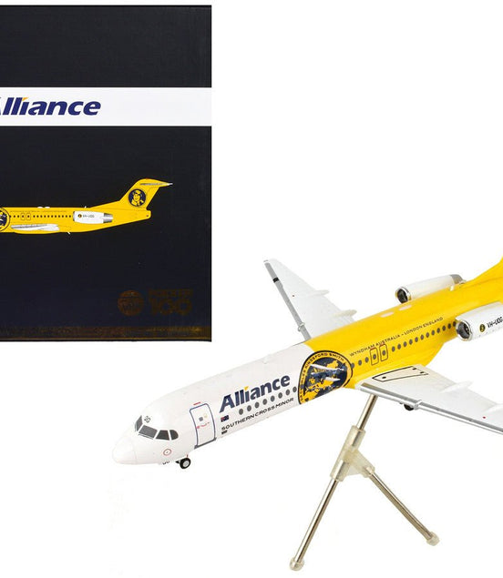 Fokker F100 Commercial Aircraft "Alliance Airlines" White and Yellow "Gemini 200" Series 1/200 Diecast Model Airplane by GeminiJets - Simply Just Deals LLCFokker F100 Commercial Aircraft "Alliance Airlines" White and Yellow "Gemini 200" Series 1/200 Diecast Model Airplane by GeminiJetsAircrafts and War PlanesG2UTY987Fokker F100 Commercial Aircraft "Alliance Airlines" White and Yellow "Gemini 200" Series 1/200 Diecast Model Airplane by GeminiJets - 0