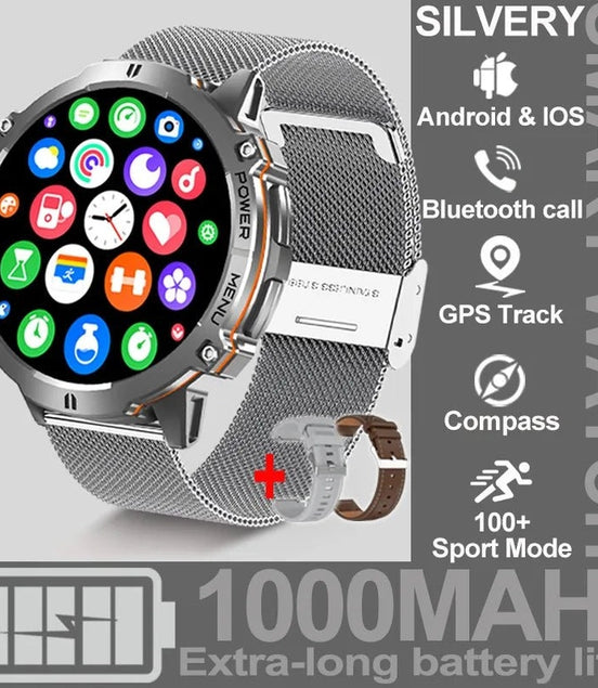 For XIAOMI 1000MAH endurance Sport Smart Watch Men 1.73 - inch HD Screen GPS tracker Compass Bluetooth Call Waterproof Smart Watch - Simply Just Deals LLCFor XIAOMI 1000MAH endurance Sport Smart Watch Men 1.73 - inch HD Screen GPS tracker Compass Bluetooth Call Waterproof Smart Watch14:200003699Silver Mesh Belt 2A;5:100009342GPS Smart WatchSilver Mesh Belt 2AGPS Smart WatchFor XIAOMI 1000MAH endurance Sport Smart Watch Men 1.73 - inch HD Screen GPS tracker Compass Bluetooth Call Waterproof Smart