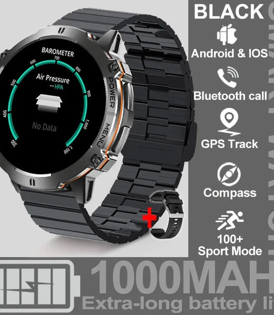 For XIAOMI 1000MAH endurance Sport Smart Watch Men 1.73 - inch HD Screen GPS tracker Compass Bluetooth Call Waterproof Smart Watch - Simply Just Deals LLCFor XIAOMI 1000MAH endurance Sport Smart Watch Men 1.73 - inch HD Screen GPS tracker Compass Bluetooth Call Waterproof Smart Watch14:496Black Steel B;5:100009342GPS Smart WatchBlack Steel BGPS Smart WatchFor XIAOMI 1000MAH endurance Sport Smart Watch Men 1.73 - inch HD Screen GPS tracker Compass Bluetooth Call Waterproof Smart Watch