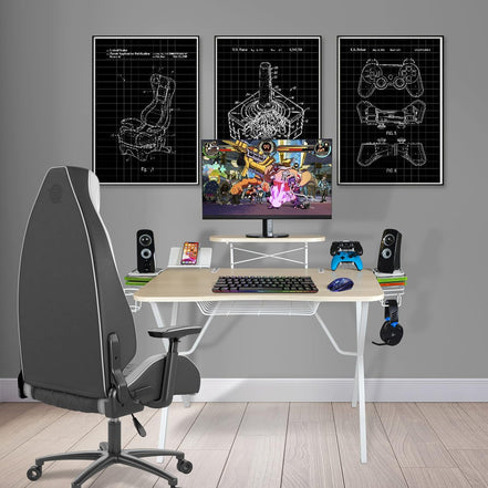 Gaming Desk Pro – Woodgrain Laminated Desktop, Heavy - Duty X - Legs, Detachable Monitor Platform, Tablet/Cell Phone Holder, Speaker Stands, Console Controller Rack, PN 33908142 - White - Simply Just Deals LLCGaming Desk Pro – Woodgrain Laminated Desktop, Heavy - Duty X - Legs, Detachable Monitor Platform, Tablet/Cell Phone Holder, Speaker Stands, Console Controller Rack, PN 33908142 - White046bc526-93f0-4103-b1e3-b93a834a7d0dGaming Desk Pro – Woodgrain Laminated Desktop, Heavy - Duty X - Legs, 