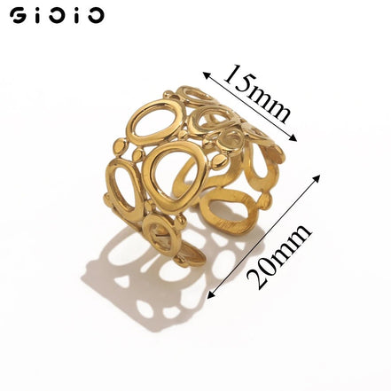 GIOIO Unique Stainless Steel Opening Rings for Women Gold Color Irregular Geometric Adjustable Rings Fashion Trendy Jewelry - Simply Just Deals LLCGIOIO Unique Stainless Steel Opening Rings for Women Gold Color Irregular Geometric Adjustable Rings Fashion Trendy Jewelry200000783:173Z2182G4Z2182G4GIOIO Unique Stainless Steel Opening Rings for Women Gold Color Irregular Geometric Adjustable Rings Fashion Trendy Jewelry
