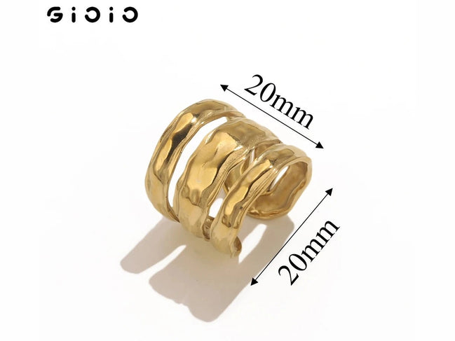 GIOIO Unique Stainless Steel Opening Rings for Women Gold Color Irregular Geometric Adjustable Rings Fashion Trendy Jewelry - Simply Just Deals LLCGIOIO Unique Stainless Steel Opening Rings for Women Gold Color Irregular Geometric Adjustable Rings Fashion Trendy Jewelry200000783:350850Z2215EZ2215EGIOIO Unique Stainless Steel Opening Rings for Women Gold Color Irregular Geometric Adjustable Rings Fashion Trendy Jewelry