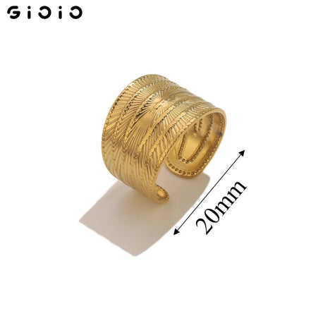 GIOIO Unique Stainless Steel Opening Rings for Women Gold Color Irregular Geometric Adjustable Rings Fashion Trendy Jewelry - Simply Just Deals LLCGIOIO Unique Stainless Steel Opening Rings for Women Gold Color Irregular Geometric Adjustable Rings Fashion Trendy Jewelry200000783:193Z1893GBZ1893GBGIOIO Unique Stainless Steel Opening Rings for Women Gold Color Irregular Geometric Adjustable Rings Fashion Trendy Jewelry
