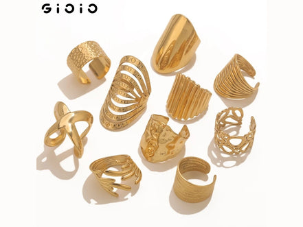 GIOIO Unique Stainless Steel Opening Rings for Women Gold Color Irregular Geometric Adjustable Rings Fashion Trendy Jewelry - Simply Just Deals LLCGIOIO Unique Stainless Steel Opening Rings for Women Gold Color Irregular Geometric Adjustable Rings Fashion Trendy Jewelry200000783:350850Z2215EZ2215EGIOIO Unique Stainless Steel Opening Rings for Women Gold Color Irregular Geometric Adjustable Rings Fashion Trendy Jewelry
