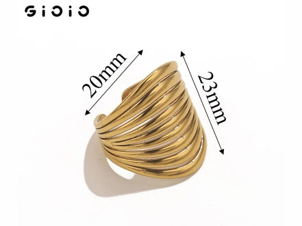 GIOIO Unique Stainless Steel Opening Rings for Women Gold Color Irregular Geometric Adjustable Rings Fashion Trendy Jewelry - Simply Just Deals LLCGIOIO Unique Stainless Steel Opening Rings for Women Gold Color Irregular Geometric Adjustable Rings Fashion Trendy Jewelry200000783:10Z2182G2Z2182G2GIOIO Unique Stainless Steel Opening Rings for Women Gold Color Irregular Geometric Adjustable Rings Fashion Trendy Jewelry