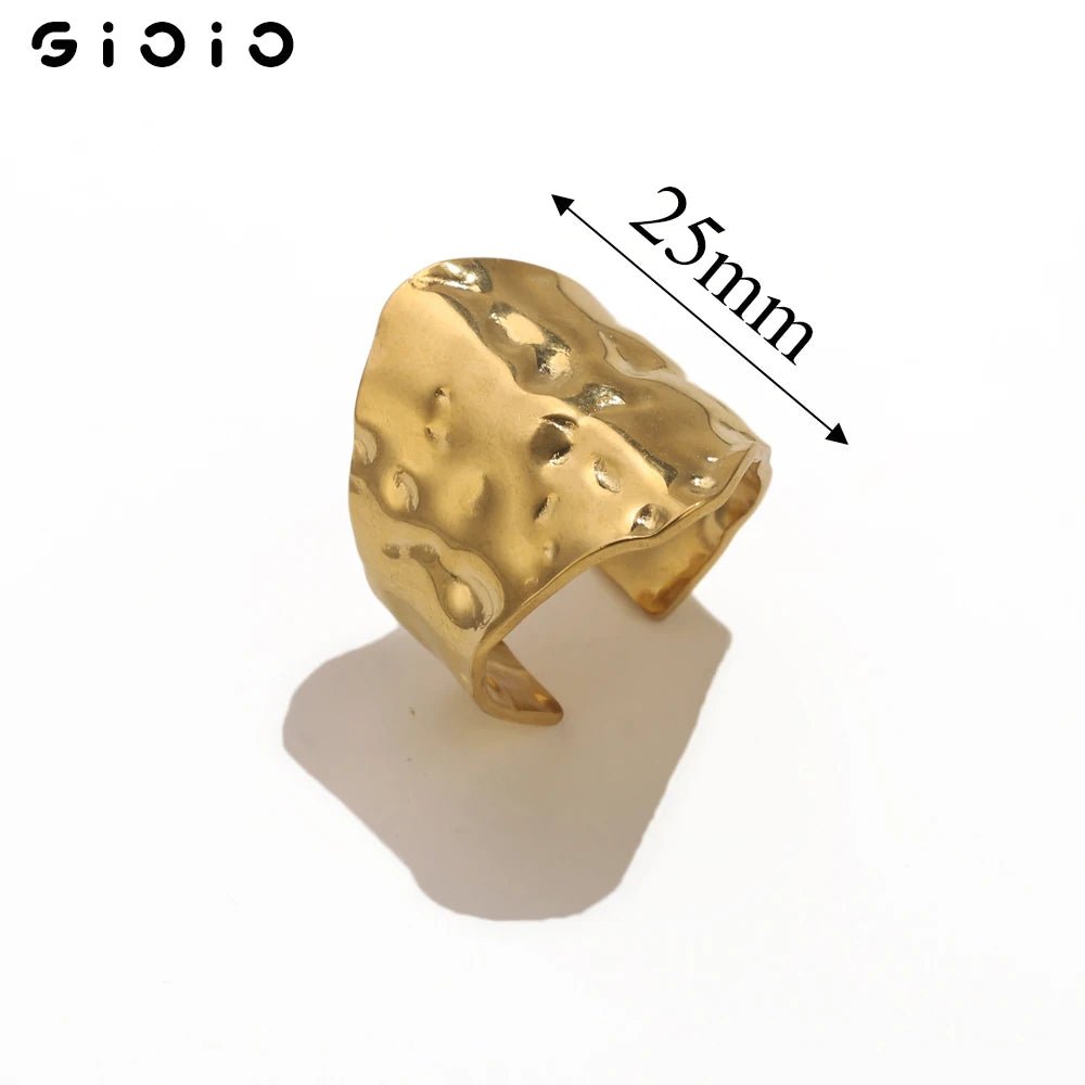 GIOIO Unique Stainless Steel Opening Rings for Women Gold Color Irregular Geometric Adjustable Rings Fashion Trendy Jewelry - Simply Just Deals LLCGIOIO Unique Stainless Steel Opening Rings for Women Gold Color Irregular Geometric Adjustable Rings Fashion Trendy Jewelry200000783:350853Z2215DZ2215DGIOIO Unique Stainless Steel Opening Rings for Women Gold Color Irregular Geometric Adjustable Rings Fashion Trendy Jewelry