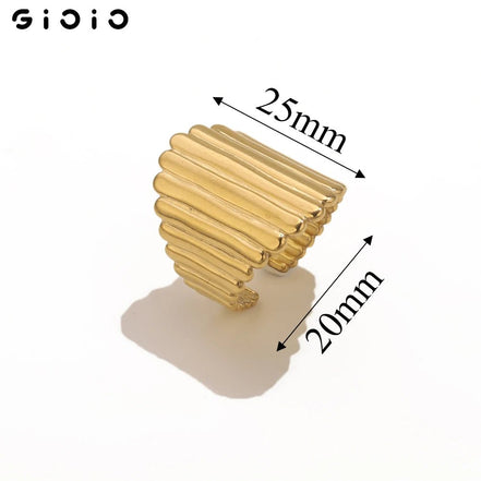 GIOIO Unique Stainless Steel Opening Rings for Women Gold Color Irregular Geometric Adjustable Rings Fashion Trendy Jewelry - Simply Just Deals LLCGIOIO Unique Stainless Steel Opening Rings for Women Gold Color Irregular Geometric Adjustable Rings Fashion Trendy Jewelry200000783:175Z2182G1Z2182G1GIOIO Unique Stainless Steel Opening Rings for Women Gold Color Irregular Geometric Adjustable Rings Fashion Trendy Jewelry
